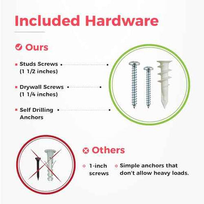 Garage Wall Organizer | 32" Heavy-Duty Tool Storage Rack | Adjustable Double-Layer Hooks | 200 lbs Capacity | Carbon Steel Wall Mount Holder for Shovels, Rakes, Ladders & Power Tools