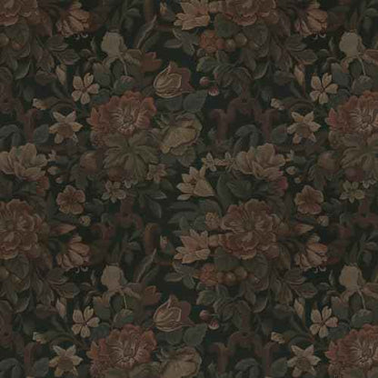 Dimoon Vintage Wallpaper Peel and Stick Dark Green Floral Wallpaper 16.1"x393"Flower Leaf Contact Paper for Bedroom Thicken Waterproof Self Adhesive Wall Paper Removable Shelf Liner Vinyl Roll
