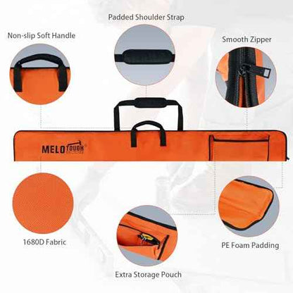 MELOTOUGH Level Case Padded Level Storage Bag with Handle,Shoulder Strap (72 inch,Orange)