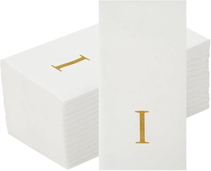 Luxenap 15.8 X 7.9 Inch Linen-Feel Guest Towels, 2000 Lettered Hand Towels