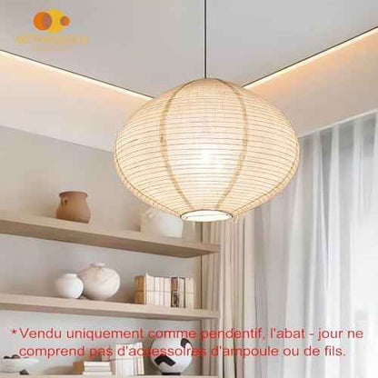 2PCS 16-inch Handmade Linen Pendant Light Shades Fabric Lampshade, Minimalist White/Beige, Foldable Hanging Lanterns for Bedroom, Living Room, Kitchen showcase window House Gift Idea