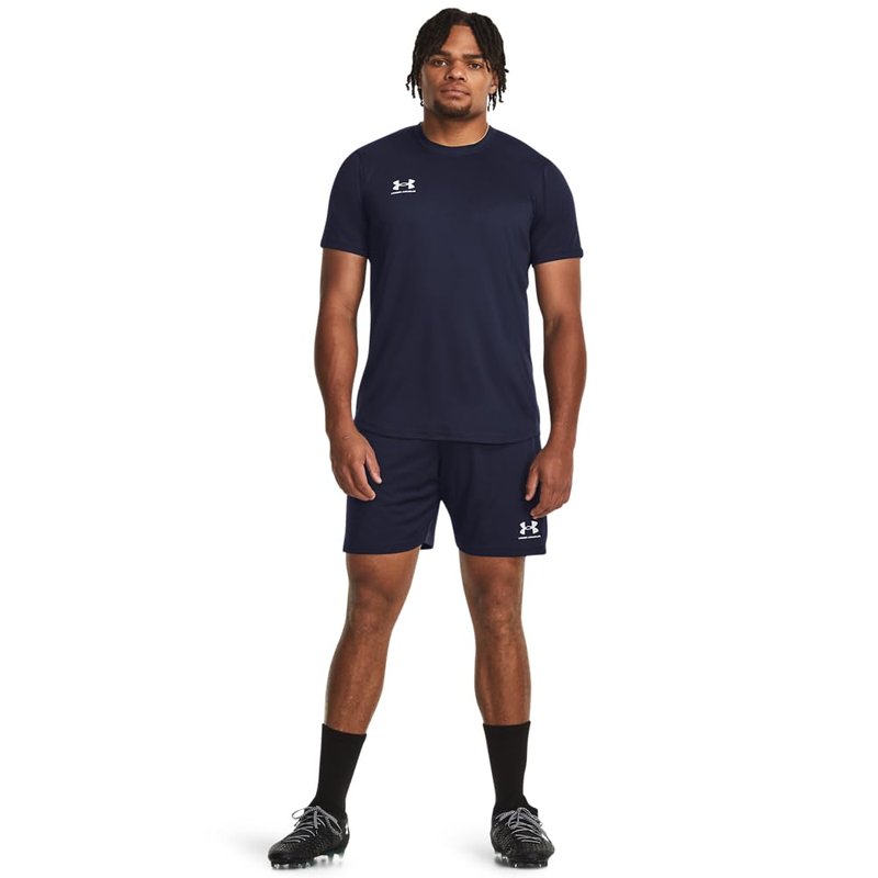 Under Armour Men's Challenger Train Short Sleeve T Shirt, (410) Midnight Navy / / White, Large