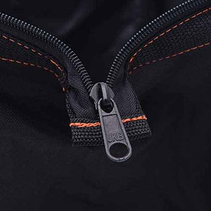 MEIJIA Portable Waterproof Tool Bag, Wide Mouth Open, Multi Inside Pockets for Tool Storage with Adjustable Shoulder Strap(14")