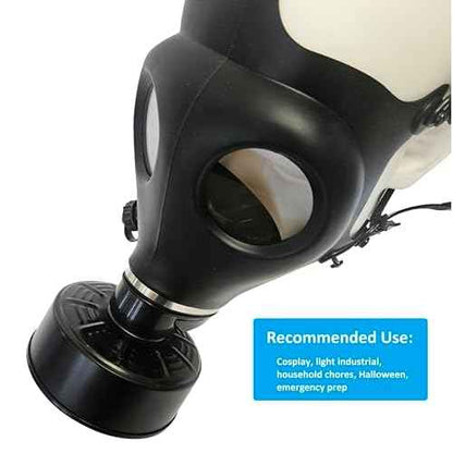 KYNG Israeli Rubber Respirator Style Mask Protection w/Premium Black KYNG 40mm Premium FILTER Canister For Industrial, Chemical Handling, Halloween, Painting, Welding, Prepping, Emergency Preparedness