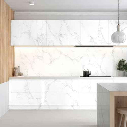 Marble Contact Paper Peel and Stick Wallpaper Glossy Granite Self Adhesive Waterproof Countertop Vinyl Wrap Removable Decorative Film for Kitchen Cabinets Bathroom (15.7" x 78.7")