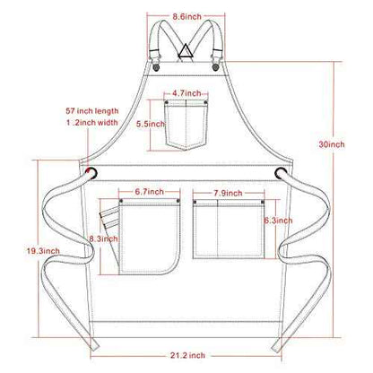 Jeanerlor - Denim Hair Stylist Tool Apron with Pockets for Women - Jean Work Apron Cross Straps & Adjustable S to M (Black)