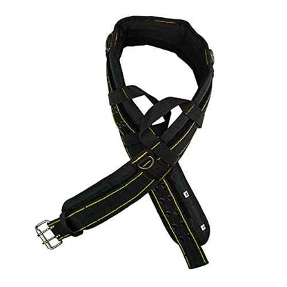 MELOTOUGH Padded Tool Belt with handle strap Construction Work Belt with 4 ring to hook with Tool Belt Suspenders(work suspenders not included) 5 inch Padded Tool Belt