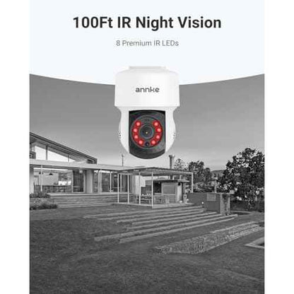 ANNKE 1080P 2MP AHD CCTV Home Surveillance Dome PT Wired Camera with 350¡Æ pan and 90¡Æ tilt, 100ft IR Night Vision, IP65 Weatherproof Security Add?On Cam for Outdoor Use, Wide Compatibility - APT200