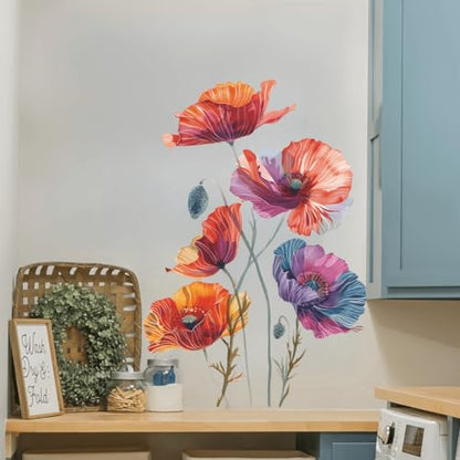 DIY Wall Decal Peeling and pasting, Detachable Mural, Vinyl Lotus, Girl Bedroom, Living Room, Bathroom Wall Art Decoration