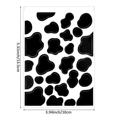 286Pcs Cow Print Stickers, Black Cow Print Decor Decals for Wall Cars Cups, Self-Adhesive Vinyl Peel and Stick Wall Decals for Bedroom Living Room Bathroom Home Wall Decor