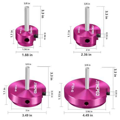 4 Pcs PVC Reamer Kit,Fitting Saver PVC Pipe Reamer Socket Saver Set for Plumbing,Includes 1-1/2 Inch 2 Inch 3 Inch 4 Inch,Plastic Pipe Reamers Tool Kit for Sch.40 CPVC ABS Fittings,Fit for 1/2" Drills