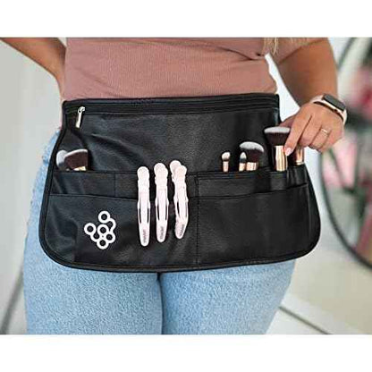 FRAMAR Hipster Salon Hairstylist Waist Belt with Shears Pouch, Professional Hair Stylist & Makeup Brush Belt