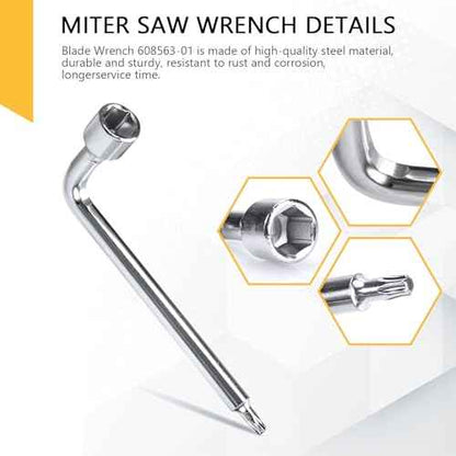 608563-01 Replacement Blade Wrench Fit for Dewalt Miter Saws DW718 DW713 DW715 DW718 DWS780 Blade Wrench Miter Saw Parts
