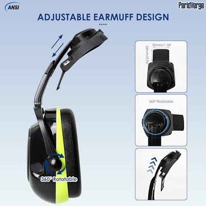 Hard Hat Ear Muffs, Earmuffs for Noise Reduction for Hard Hat Accessories, Construction Ear Protection for Adults