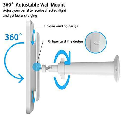 4W Solar Panel Charging Compatible with SimpliSafe Outdoor Security Camera only, with 13.1ft Waterproof Charging Cable, IP65 Weatherproof,Includes Secure Wall Mount(White)