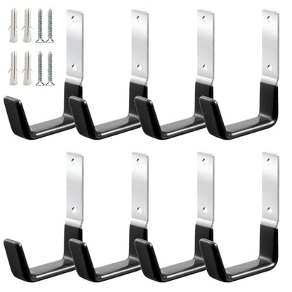 Heavy Duty Steel Garage Hooks,Garage Storage Utility Hooks,Anti-Slip Hanger, Tool Organizer,Steel Wall Mount Organizer, Garden Hose Hanger (Small-8PC)