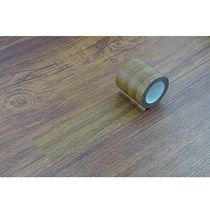 XGNG 5.7cmx4.57m Simulation Wood Grain High-Adhesive Repair Tape for Desk Chair Furniture Floor Beautification Decoration Tape, Golden Camel