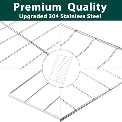 W10550642 Oven Rack Stove Replacement Parts for Whirlpool Oven Rack 304 Stainless Steel WFG320M0MS Rack-Flat Amana WFG320M0BS3 Gas Stove Wire Rack WFG505M0BS3 WPW10550642 Rack-Oven 1 Pcs