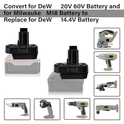 Adapter for Dewalt 20v Convert to for Dewal.t 12V-14.4V Ni-MH Battery, Convert for Dewalt 20v Battery to 12V-14.4 Ni-MH Power Tools(Only Adapter)
