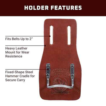 Occidental Leather 2¡± Cradle Hammer Holder - Accepts 2¡± Work Belt - Made in USA