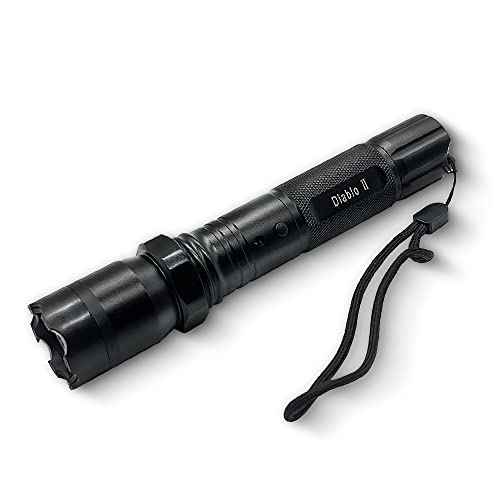 Guard Dog Security Diablo 2 Tactical Stun Gun For Self Defense with LED Flashlight for Men, Women, Police Strength Power, Concealed Technology, Rechargeable Battery, Free Holster, Car Charger Included
