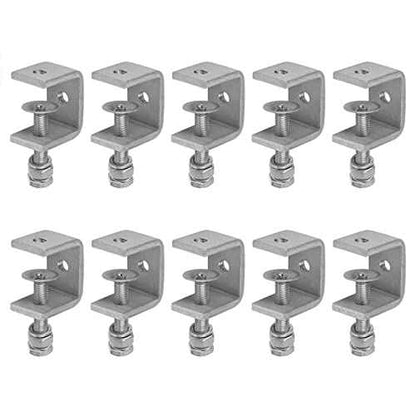 10 Pack 304 Stainless Steel Mini C Clamps with 1" Jaw Open, Beam Clamp for Woodworking Desk, Welding, Small