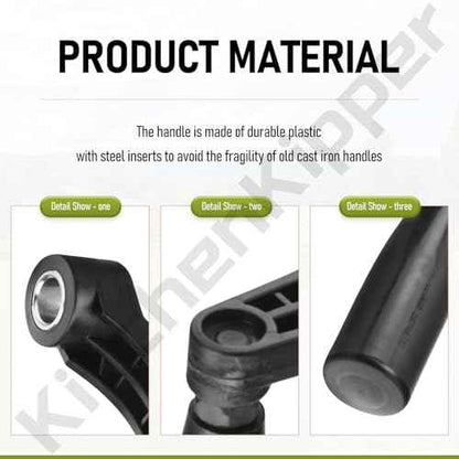 10601009A1 514007742 Drill Press Crank Handle Compatible with Sears Craftsman and Most 9/16" (14mm) Machine Shaft Handle 360¡Æ Free Rotation (6" swing diameter)