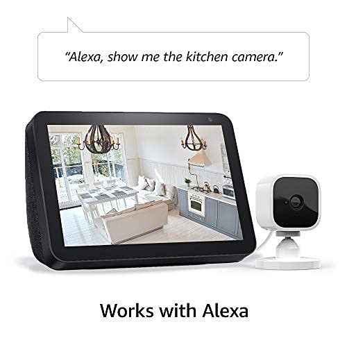 Blink Mini - Compact indoor plug-in smart security camera, 1080p HD video, night vision, motion detection, two-way audio, easy set up, Works with Alexa – 2 cameras (Black)