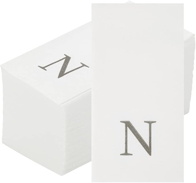 Luxenap 15.8 X 7.9 Inch Linen-Feel Guest Towels, 2000 Lettered Hand Towels