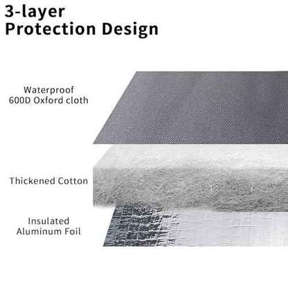 UCEDER Insulated Round Water Pressure Tank Cover 600D Heavy Duty Waterproof and Weatherproof Outdoor Well Covers Great for Winter Freeze Protection (Dark Gray, 24"D x 34"H)