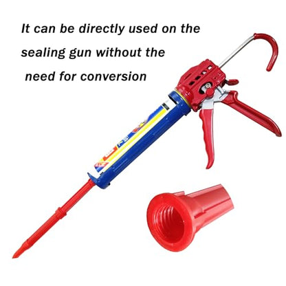 caulking extension nozzle extended caulking extension nozzle Soft and hard dual-purpose conversion head(Curved 12PACK)