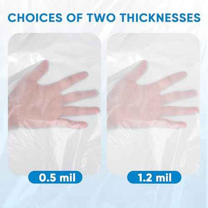 TICONN 12 x 9 Ft Plastic Drop Cloth for Painting, Waterproof Painters Plastic Sheeting, Painting Tarp for Furniture Cover, Floor Protection (6PK, 0.5Mil)