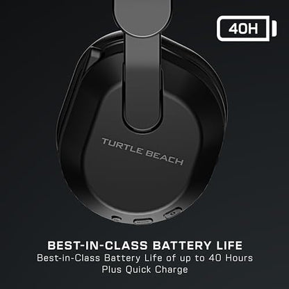 Turtle Beach Stealth 500 Wireless Amplified Gaming Headset for PS5, PS4, PC, & Mobile – 40-Hr Battery, Bluetooth, Memory Foam Cushions, Flip-to-Mute Mic, EQ Presets, Companion App – Black