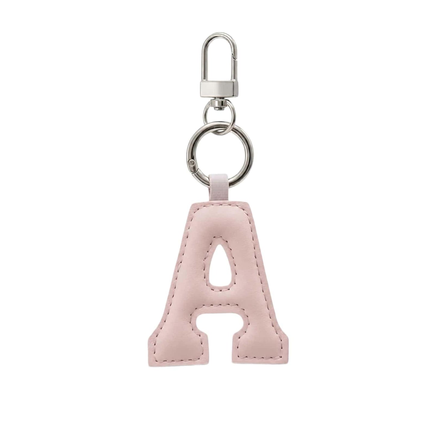 PYNASA Stainless Steel Initial Leather A-Z Charm Keychain for Women Men,Cute Initial Letter Pendant Purse Charm Key Chain Jewelry Accessories Gifts (A)