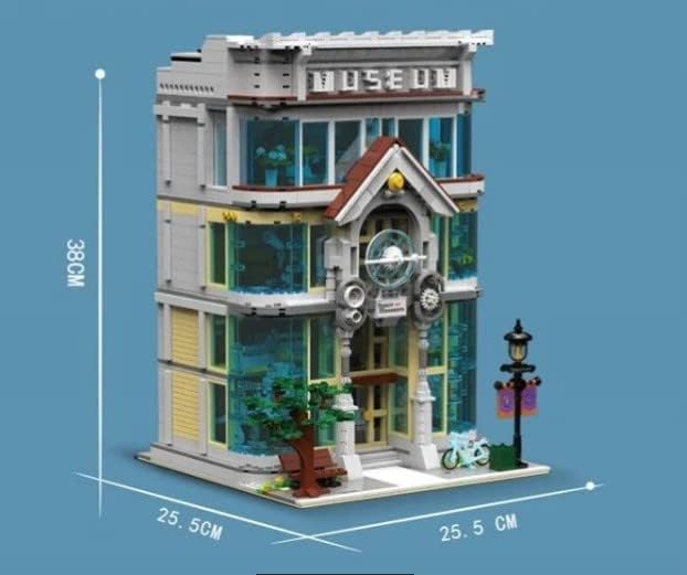 General Jim’s Science Museum 4-Story Modular Building Blocks Set with LED Lighting 3784 Pieces City Architecture Model | General Jim’s Toys &amp Bricks