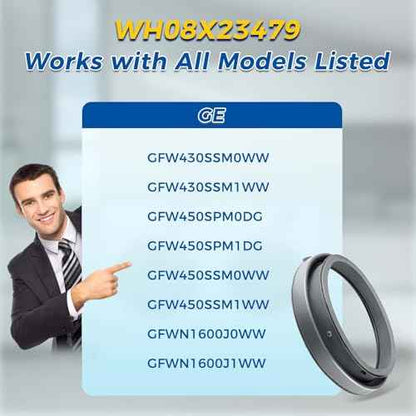 Upgraded WH08X23479 Washer Door Boot Seal for GE Washing Machine, Replacement Part 4467230 AP6032732 PS11763264 EAP11763264
