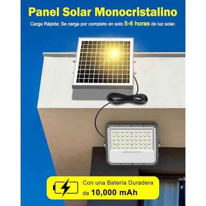 Engrepo Solar Lights Outdoor 3000LM Auto On/Off Dusk to Dawn Light with 10000mAh, IP65 Waterproof Outside Solar Powered Security Flood Light with Remote Control for Wall Porch Shed Barn
