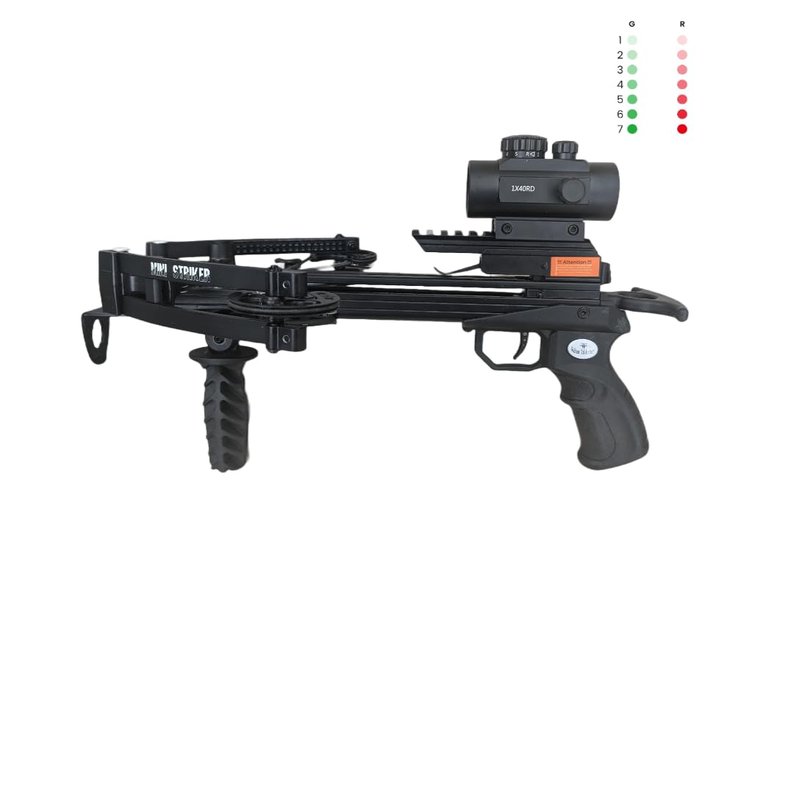 WT 125lb Mini Striker Pistol Crossbow with Red/Green dot Sight-Up to 300 fps, Ideal for Fishing, Hunting and Target Practice