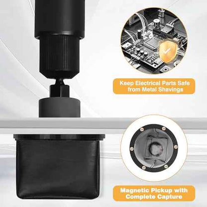 Electrical Dirt Bag - Strong Magnetic Drilling Catcher Bag, Magnetic Metal Shaving Catcher for Use with Carbide Panel Hole Saws, for Electrical Panels