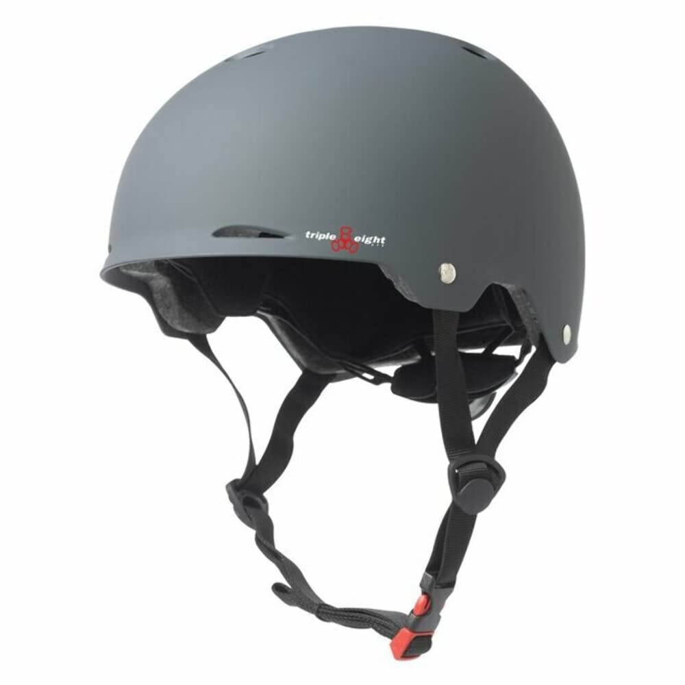 Triple Eight Gotham Dual Certified Helmet for Skateboard, Bike, Roller Skating, Sizes for Adults aand Teens, Black Matte, Small/Medium