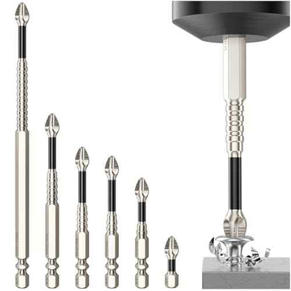 High Magnetic Screwdriver Drill Bit Set - 6pcs K5 Impact Resistant Non Slip Bit - Screwdriver Bit Set - Magnetic Screwdriver Set - 25 50 65 70 90 150mm (6pcs)