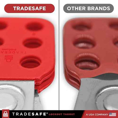 TRADESAFE Lock Out Tag Out Hasp - 6 Pack Stainless Steel Lockout Hasp, Nylon Handle, Tamper-Proof and Impact-Resistant Loto Hasp, 1 inch Jaw Diameter