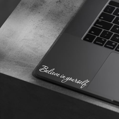 (3 Pcs) Believe in Yourself Mirror Sticker Inspirational Motivational Quote Vinyl Decal for Car Rear View Mirror Window Laptop Motorcycle Waterproof Aesthetic Sticker 4 Inches