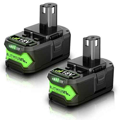 Upgraded 7.0Ah 2Packs P108 18Volt Replacement for Ryobi 18V Battery ONE+ Plus P102 P103 P104 P105 P107 P109 P122 PBP005 PBP004 PBP003 PBP002 RB18L50 BPL1820 Cordless Power Tools with LED Indicator