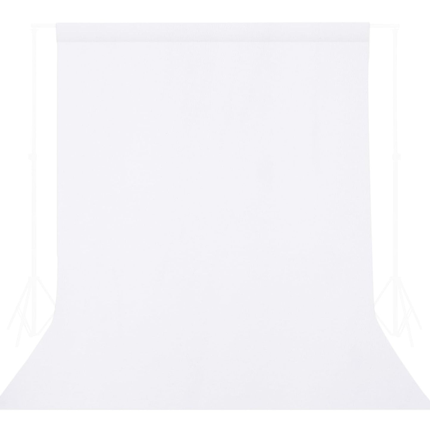 GFCC 8FTX10FT White Backdrop Background for Photography Photo Booth Backdrop for Photoshoot Background Screen Video Recording Parties Curtain