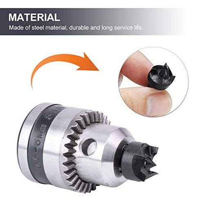 iayokocc Wood Lathe Turning Spur Cup Center, Thimble Drill Bit Live Center, Mini Lathe Machine Drill Chuck, Plum Blossom Thimble Drill Bit for Woodworking