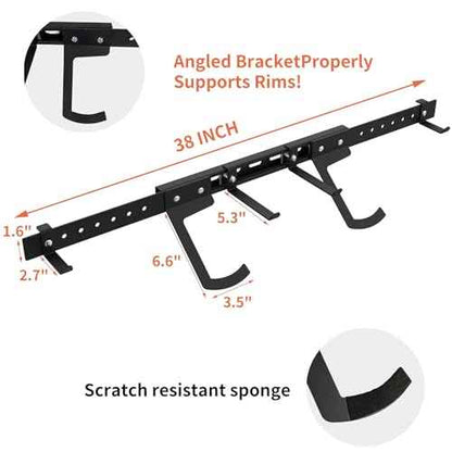 Bike Rack Garage Wall Mount,Bike Hangers for Garage Organization,Vertical Bicycles Hanger Hooks for Indoor Space Saving,2 Bicycles and 2 Helmets