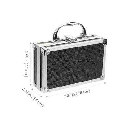 DOITOOL Aluminum Tool Chest Portable Tool Box with Padded Foam, Lockable Storage Toolbox for Measurement Instruments (18 x 11 x 5.5cm)