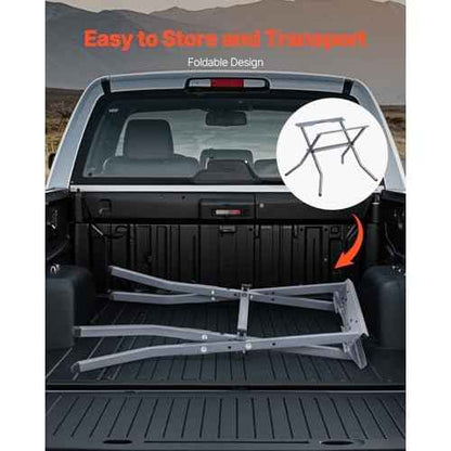 VEVOR Table Saw Folding Stand, 350 lbs / 158.76 kg Load Capacity, Portable Compact Saw Stand, Heavy Duty Construction, Easy Storage, Foldable Design, Universal for Most Brands of Table Saws