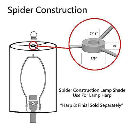 Aspen Creative 33171, Mushroom Pleated Traditional Sienna Brown Spider Lamp Shade, 6-1/2" Top x 15" Bottom x 11" Slant